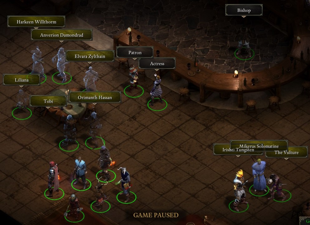 pillars of eternity - vulture tavern scene