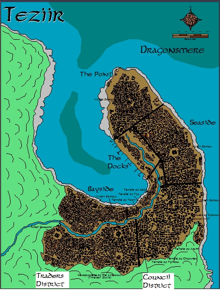 City of Teziir - District Map